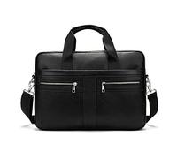 FANDARE Uomo Ventiquattrore Business Borsa a tracolla Pelle borse a spalla Impermeabile Borsetta Crossbody Messenger Bag Nero