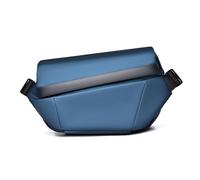 FANDARE Uomo Zaino Monospalla Borsa a tracolla viaggio con cinturino per treppiede Impermeabile PU Pelle Borsello a spalla Marsupio urbano Borsa Portaoggetti Durevole Sling Crossbody Bag Blu