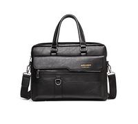 FANDARE Ventiquattrore Uomo Borsa Porta PC da Lavoro Borsa a Tracolla in PU Pelle Borsa Cartella Borse per 12.9 Pollici PC Borsa Messenger per Ufficio Università Insegnanti Scuola Business Nero