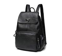 FANDARE Vera Pelle Zaino Donna Moda Zaini Impermeabile Zainetto Backpack per Università Scuola Viaggio Lavoro Shopping Zaino Nero