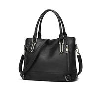 FANDARE Vintage Borsa Tracolla Spalla Donna Bauletto Pelle PU Impermeabile per Shopping Viaggio Partito Work Crossbody Bag Nero