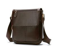 FANDARE Vintage Borsello Tracolla Uomo Borse a spalla Donna Pelle Borsa a Tracolla da Uomo Borse Messenger per Quotidiano Outdoor Trekking Lavoro Ufficio Viaggio Borsa a Spalla Rosso marrone