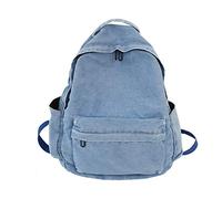 FANDARE Vintage Zaino Unisex Zainetto Adolescente Moda Cartelle Ragazzi Ragazze Borsa da Scuola Daypack Universita All'aperto Campeggio Viaggio Zaini Durevole Tela Azzurro