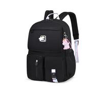 FANDARE Zainetti per bambini Cartelle per la scuola Zaino Scuola Ragazze Ragazzi Zainetto per 1-3 Grado Studenti Scuola Lavoro Escursioni Viaggi Daypacks Impermeabile Nylon Nero S