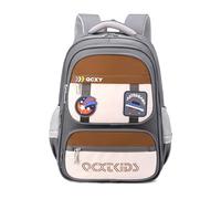 FANDARE Zainetti per bambini Ragazze Ragazzo zainetto bambino Ergonomia Zainetto Scuola Zaini Casual Borsa Color Stitch Zaino Scuola con strisce riflettenti Borse scuola Children Backpack Marrone