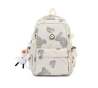 FANDARE Zaini Casual Adolescente Studente zaino scuola Uomo Donna Borse a zainetto Borsello Borsa ufficio giorno Ragazza Sacca Viaggio School Bag Casuale Daypacks Bianco