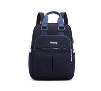 FANDARE Zaini Casual Laptop Borsetta Zainetto Cartelle Donna Zaino Scuola con USB Adolescente Borse a Zaino Ragazza Zainetti Daypacks per All'aperto Viaggio Shopping Impermeabile Nylon Blu Scuro