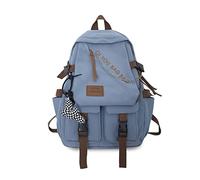 FANDARE Zaini Casual Uomo Donna Studente zaino scuola Borse a zainetto Borsello con decorazioni a catena Borsa ufficio giorno Ragazza Sacca Viaggio School Bag Daypacks Blu