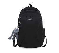 FANDARE Zaini Casual Zaino Donna Uomo Borsa Tracolla Zaino per bambini per la scuola Zainetti Cartelle Zaino Scuola Ragazze Ragazzi Zainetto per Studenti Viaggio con ciondolo in peluche Nero