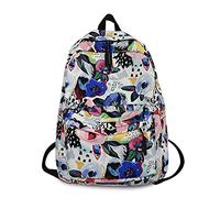 FANDARE Zaini Casual Zaino Scuola Ragazza Ragazzi Zainetto Cartelle Zaino Scuola Borse a Zaino Laptop Zainetti per Donna Uomo All'aperto Viaggio Università Daypacks Impermeabile Poliestere Fiori