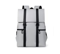FANDARE Zaini Casual Zaino Uomo Attività Zaino per PC Ultraleggero Borsa Zainetto a Tracolla Impermeabile PU Borsa da Scuola Zaino Zainetto Zaino da scuola Viaggio Università Daypacks Grigio Bianco