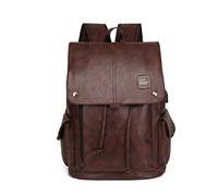 FANDARE Zaino Borse Da Scuola con USB Uomo PU Città Scuole Studiari per 15.6 Pollici Laptop Valigie Ragazzo Bagagli Impermeabile Zaino Grande Zaino da Viaggio d'affari, Marrone scuro, L, Cartella