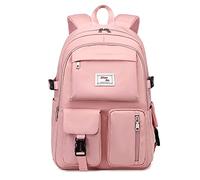 FANDARE Zaino Casual Zainetti Ragazza Zaini Scuola Cartella Ragazzo Borsa da scuola Zainetto Borse a Zaino Zainetti Daypacks Scuola All'aperto Viaggio Zaino Impermeabile Poliestere Rosa