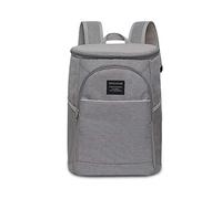 FANDARE Zaino da pranzo Borsa Termica Isolante Pranzo al Sacco Borsa da Picnic frigo Acquisti Auto Borsa a tracolla per Campeggio Nautica Spiaggia Pesca Scuola Lavoro Lunch Bag Poliestere Grigio