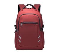 FANDARE Zaino da Viaggio Grande Capacità con Porta USB di Ricarica, Zaino Leggero e Resistente per Computer da 15,6 Pollici, Include Cinghia per Valigia, Strisce Riflettenti Marrone