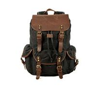 FANDARE Zaino da viaggio Tela Zaino da Escursionismo Zaini Zainetto Trekking Borsa a tracolla Cartella Borsone con Couliss Zaino da Campeggio Viaggio Grande per Uomo Donna Zaini da hiking Nero