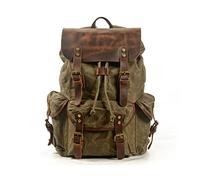 FANDARE Zaino da viaggio Tela Zaino da Escursionismo Zaini Zainetto Trekking Borsa a tracolla Cartella Borsone con Couliss Zaino da Campeggio Viaggio Grande per Uomo Donna Zaini da hiking Army Green