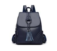 FANDARE Zaino Donna in pelle PU impermeabile Nappa Borsa Zainetto Medio Ragazze Versatile Elegante Borsa a Zaini Tracolla scolastico per shopping lavoro viaggi Borsa zaino con molteplici tasche Blu