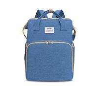 FANDARE Borsa Fasciatoio Zaino fasciatoio con lettino Zaino da Viaggio Donna Zaini Casual Zainetto Ragazze Multifunzione Cartelle Zaino Scuola Nappy Diaper Zainetti Zaino per Mamma Papà Blu