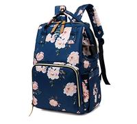 FANDARE Zaino Fasciatoio Baby Zaino Pannolino Borse Fasciatoio con USB Connettore per Cuffie Grande Multifunzione Zaino da Viaggio per Mamme Nylon Durevole Blu