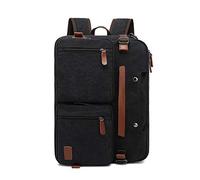 FANDARE Zaino Laptop Tela Borsetta Borsa a tracolla Zaino Cartella Zaino per 15,6 Pollici PC Zaino Scuola Uomo Donna Zaino da Lavoro Zaino Viaggio Universita Daypacks Nero