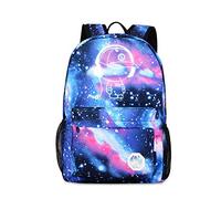 FANDARE Zaino Luminoso Borse Galaxy Scuola School Zainetti Adolescente Borse Da Scuola Tempo Libero Ragazzi Ragazze Borse Da Viaggio Zaini Donne Multicolore Daypack con USB Impermeabile Poliestere,