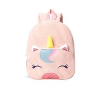 FANDARE Zaino Mini Bambini Carino Zainetto scolastico cartoon in velluto a coste per asilo e scuola elementare, Zaini per Ragazzi Ragazze Leggero Cartella per asilo nido scuola e viaggi