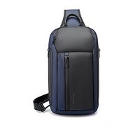 FANDARE Zaino Monospalla Borsello Uomo Tracolla Business Borsa a Spalla per Scuola Outdoor Trekking Ciclismo Viaggio Moto Multitasche Piccolo Zainetto Impermeabile Poliestere Blu