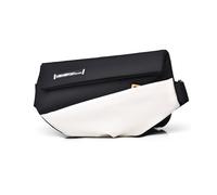 FANDARE Zaino Monospalla Casuale Borsa Monospalla Uomo Borsa a Tracolla da Uomo con cinghia per treppiede Borsa a Spalla Sling Bag Zaino Leggero per Uso Quotidiano Lavoro Trekking Viaggio Nero bianco