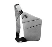 FANDARE Zaino Monospalla da Uomo Antifurto Borsa a Spalla Sling Crossbody Bag Borsa Tracolla Piccolo Zainetto Borsello a Spalla Borse a Zainetto per lavoro Trekking Ciclismo Viaggio Sports Grigio