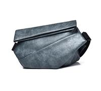 FANDARE Zaino Monospalla da Uomo Borsa a Spalla in Pelle PU Borsa Tracolla Zainetto Monospalla Borsello a tracolla Borse a Zainetto per Uso Viaggio Lavoro Trekking Ciclismo Zaino Daypack Grigio