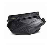 FANDARE Zaino Monospalla da Uomo Borsa a Spalla in Pelle PU Borsa Tracolla Zainetto Monospalla Borsello a tracolla Borse a Zainetto per Uso Viaggio Lavoro Trekking Ciclismo Zaino Daypack Nero