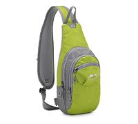 FANDARE Zaino Monospalla da Uomo Borse a spalla da palestra Zaini da hiking Donna Borsa a Spalla da palestra Borsa Tracolla Borsello a Spalla per Sportivo Trekking Ciclismo Viaggio Verde