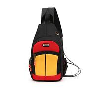 FANDARE Zaino Monospalla da Uomo Donna Zaini Borsa a Spalla da palestra Borsa Tracolla Borsello a Spalla Borse a Zainetto per Sportivo Trekking Ciclismo Viaggio Sling Crossbody BagNero rosso
