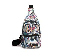 FANDARE Zaino Monospalla Donna Borsa a tracolla Viaggio Impermeabile Zain a spalla singola con foro per auricolare Borse messenger Bandoliera Escursionismo asimmetrico Viaggio Sling Bag