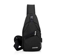 FANDARE Zaino Monospalla Unisexe Borsa a Tracolla Uomo Donna Borsa Sportiva Sling Bag, per Trekking/Ciclismo/Libri/Viaggio/Sports/Alpinismo Nero