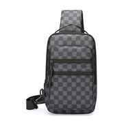 FANDARE Zaino Monospalla Uomo Borsa a tracolla viaggio Pelle Impermeabile Borsa a spalla Borsa messenger Ragazzo Borsa Bandoliera Escursionismo Zaino asimmetrico Borsa Sling Bag Quadrato nero
