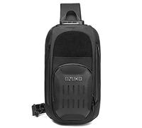 FANDARE Zaino Monospalla Uomo Zaino Spalla Sling Bag con Porta USB di Ricarica Borsello Borsa a Spalla Tracolla per Scuola Outdoor Ciclismo Viaggio Hiking Camping Crossbody Daypacks Nero