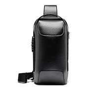 FANDARE Zaino Monospalla Zaino Spalla con USB Grande Capacità Borsa a tracolla Uomo Donna Sling Bag Business Borsello a tracolla Borsa a Spalla per Trekking Ciclismo Viaggio Sports Durevole Nero A