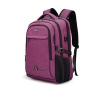 FANDARE Zaino PC Portatili zaino professionale Multifunzione Zaino da scuola Zaino per Laptop con porta di ricarica USB per Affari da 15.6 Pollici Zaino Lavoro Uomo Donna Viaggio Zaini Rosa Rossa