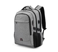 FANDARE Zaino PC Portatili zaino professionale Multifunzione Zaino da scuola Zaino per Laptop con porta di ricarica USB per Affari da 15.6 Pollici Zaino Lavoro Uomo Donna Viaggio Zaini Grigio