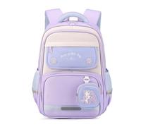 FANDARE Zaino per bambini con portamonete Ragazzi Ragazze scolastico Leggero Cartella Zainetto riflettente Borsa Adolescenti per la scuola elementare School Daypacks Borsa a spalla Viola
