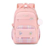 FANDARE Zaino per bambini Ragazzo Ragazze Di nuovo a scuola zaino zainetto bambino Zaino Bambini Stitch Zainetto Scuola Borsa con strisce riflettenti Zaini Casual Borse da scuola Rosa