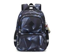 FANDARE Zaino per bambini Ragazzo Ragazze zainetto bambino Stampato geometrico Zainetto Scuola Borsa Zaino Scuola Zaino leggero con strisce riflettenti Zaini Casual Zaini scuola Borse da scuola