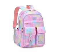 FANDARE Zaino per bambini Zaini Casual Galaxy Zaini scuola Elementare Bambina Zaini Cartelle Zaino Scuola Borse Elementare Zaino Ragazze Ragazzi Zainetto per Studenti Primarie Zainetto Galassia rosa