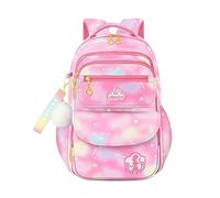 FANDARE Zaino per bambini Zaini Casual Zaini Cartelle Zaino Scuola Borse Elementare Zaino Ragazze Ragazzi Zainetto per Studenti Primarie Viaggiare Zainetto con tasca frontale per frigorifero Rosa