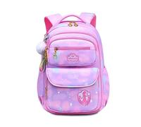 FANDARE Zaino per bambini Zaini Casual Zaini Cartelle Zaino Scuola Borse Elementare Zaino Ragazze Ragazzi Zainetto per Studenti Primarie Viaggiare Zainetto con tasca frontale per frigorifero Viola