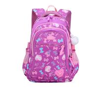 FANDARE Zaino per bambini Zaino Scuola Ragazze Elementare Adolescente Zainetto Daypacks per laptop - per Scuola Lavoro Escursioni Viaggi Impermeabile Nylon Viola