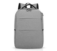 FANDARE Zaino per laptop da 15,6 pollici sottile con porta di ricarica USB, zaino impermeabile per uomo/donna, viaggio, campeggio, scuola, zaino in poliestere, grigio, L, Zaino per il tempo libero