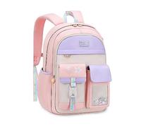 FANDARE Zaino Scuola Elementare Galaxy per Bambini, Ragazze e Ragazzi - Zainetto Casual per Studenti Primarie Rosa